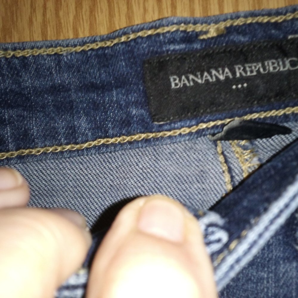 BANANA REPUBLIC DENIM JEAN SKIRT 2 WAIST 28" EUC